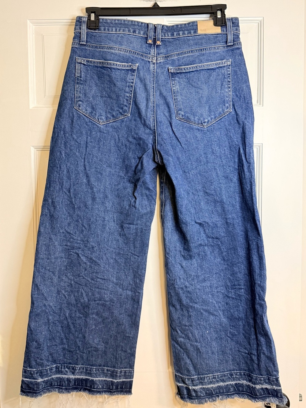 PAIGE Anessa High Rise Raw Hem Wide Leg Jean - Picture 3 of 3
